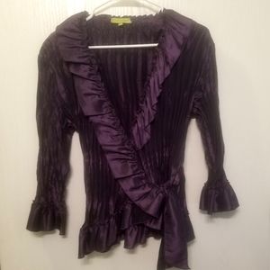 ❤SALE! Deep Purple Side Tie Jacket/Blazer-NWOT